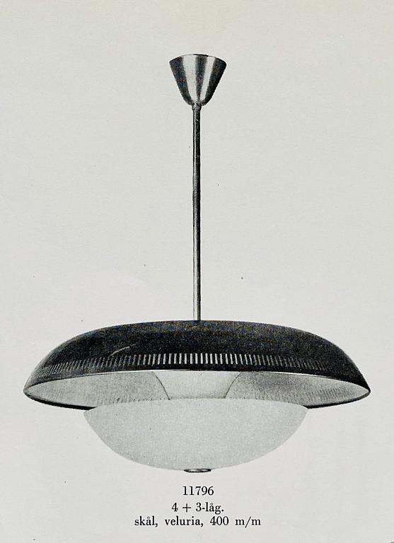 Harald Notini, a ceiling lamp, model "11796", Arvid Böhlmarks Lampfabrik, 1940s.