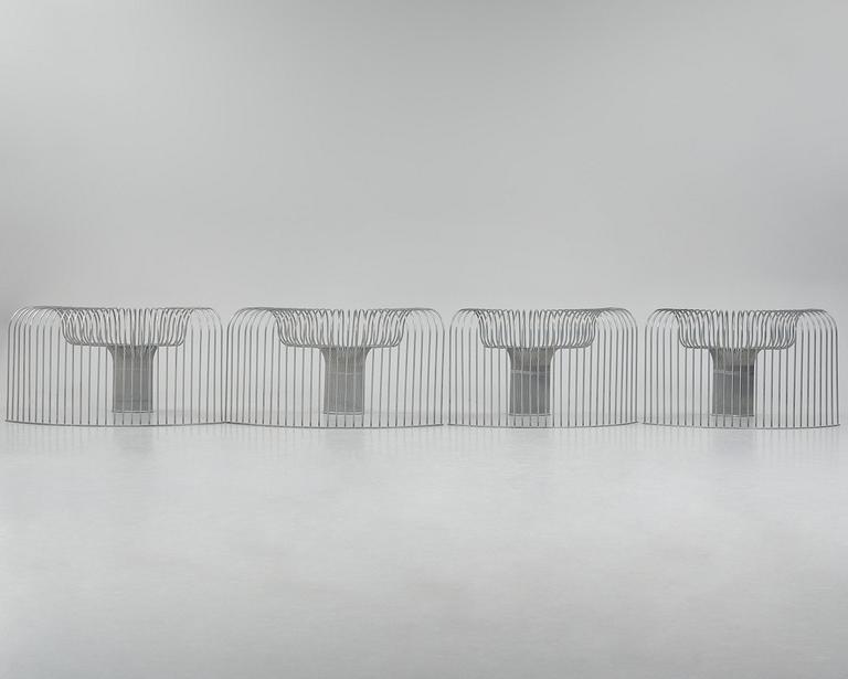Swedish Girls, modular armchairs, 2+2 pieces, "SS-C-90" from the "Seats System" series, ca 2018.