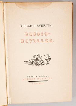 BÖCKER, 3 st, Wettern och dess kuster, Rococonoveller samt Skandinaviens Flora.