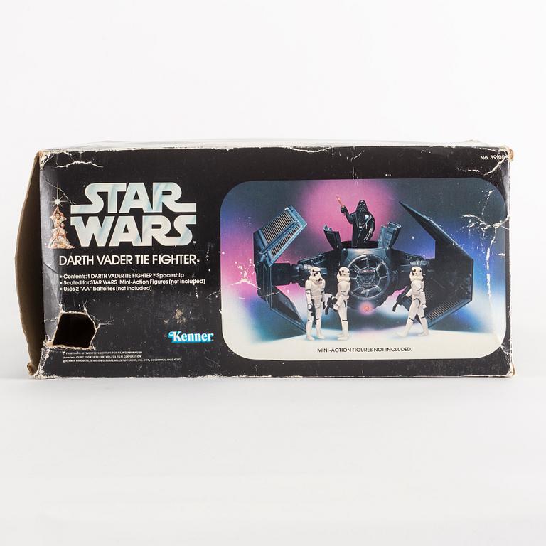 STAR WARS, Darth Vader Tie fighter samt X-wing i kartonger, 1970/80-tal.