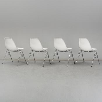 Four 'DSS' easy chairs by Charles & Ray Eames, Vitra, 2017.