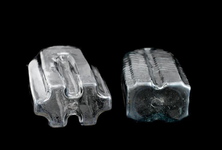 KARAFFER, 2 st, glas, 1800-tal.