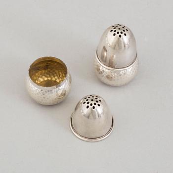 a six parts silver condiments set, second half of the 20th century.