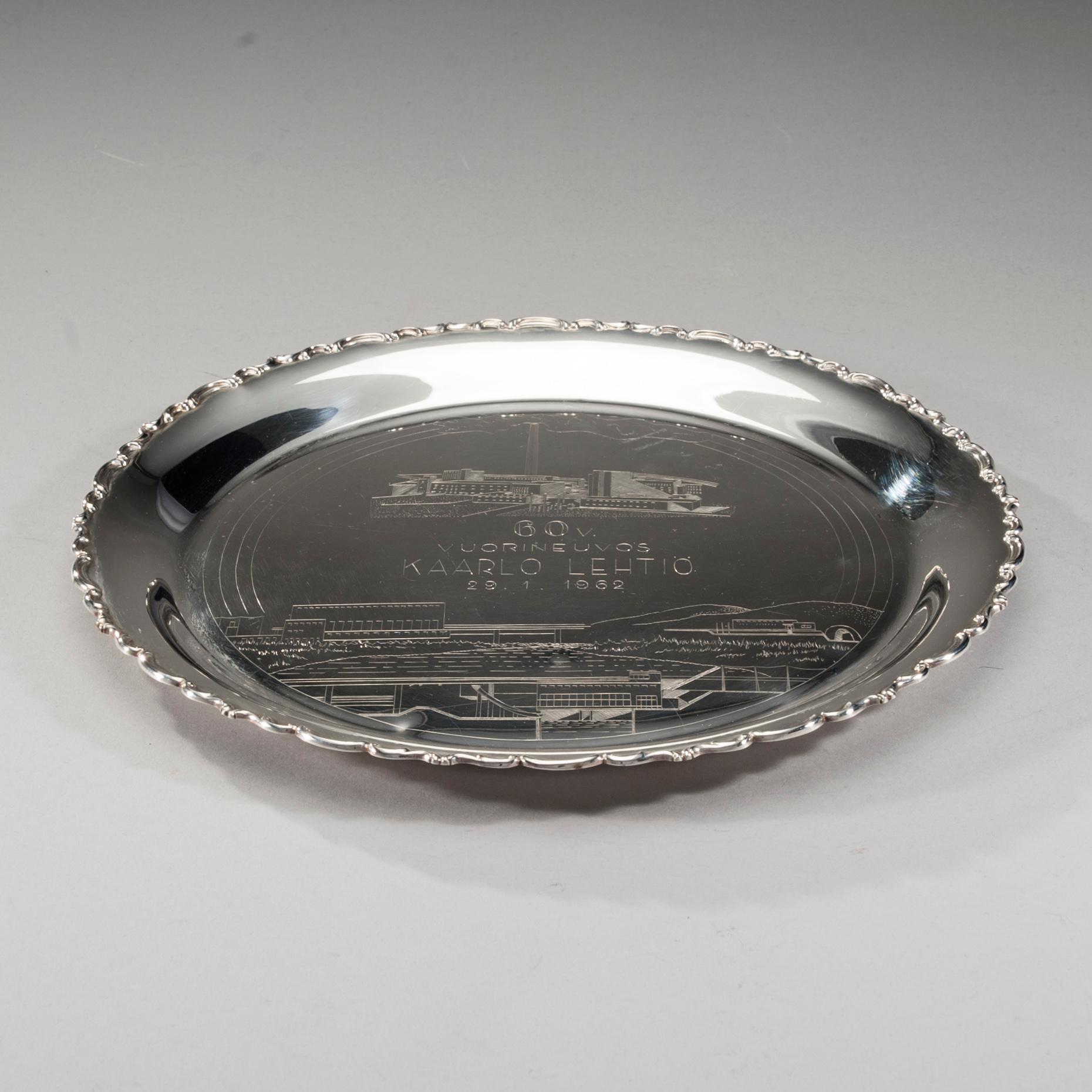 BRICKA, silver, Hopeakeskus, Tavastehus 1961.Vikt 563,7 g.
