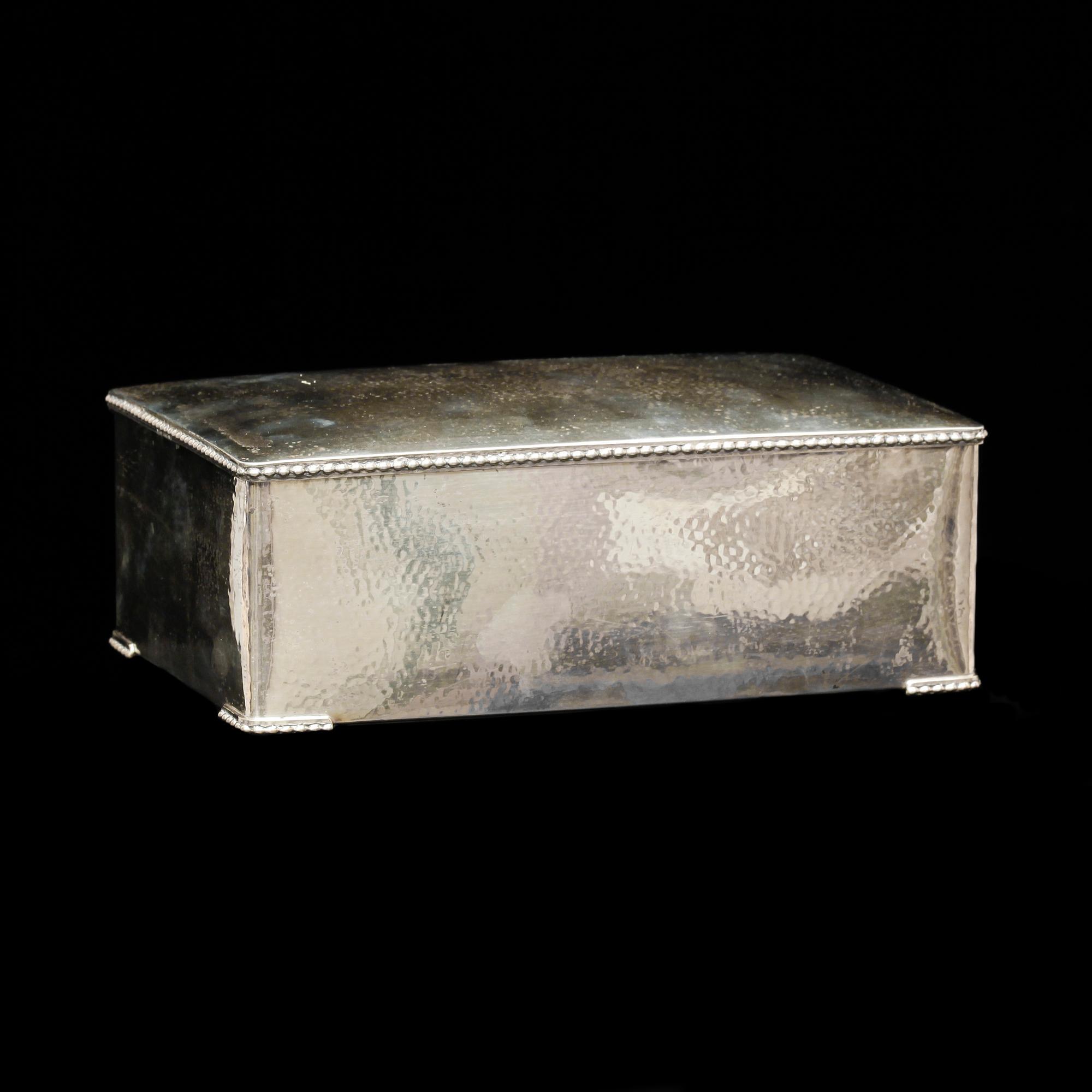 CIGARRSKRIN, silver, CG Hallberg, 1900-talets första hälft.