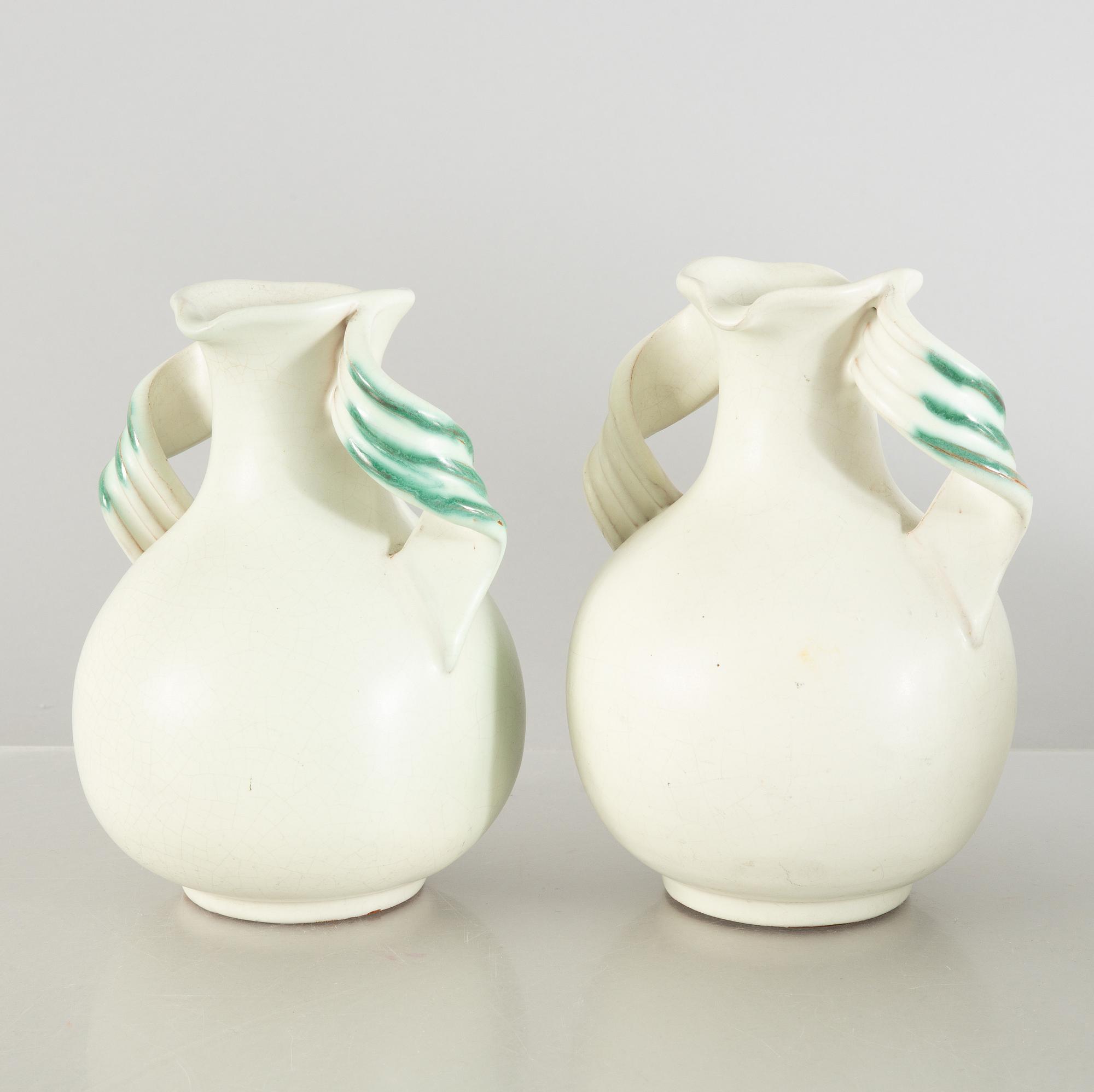 Anna-Lisa Thomson, a set of four vases, Upsala-Ekeby.
