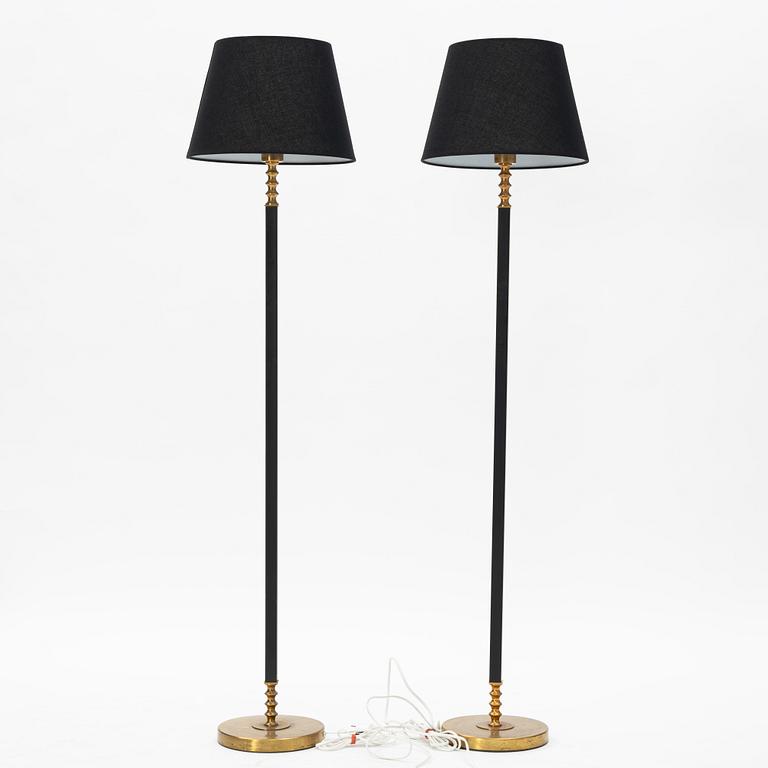 Harald Notini or Uno Westerberg, a pair of floor lamps model "15784", Arvid Böhlmarks Lampfabrik, 1960s.