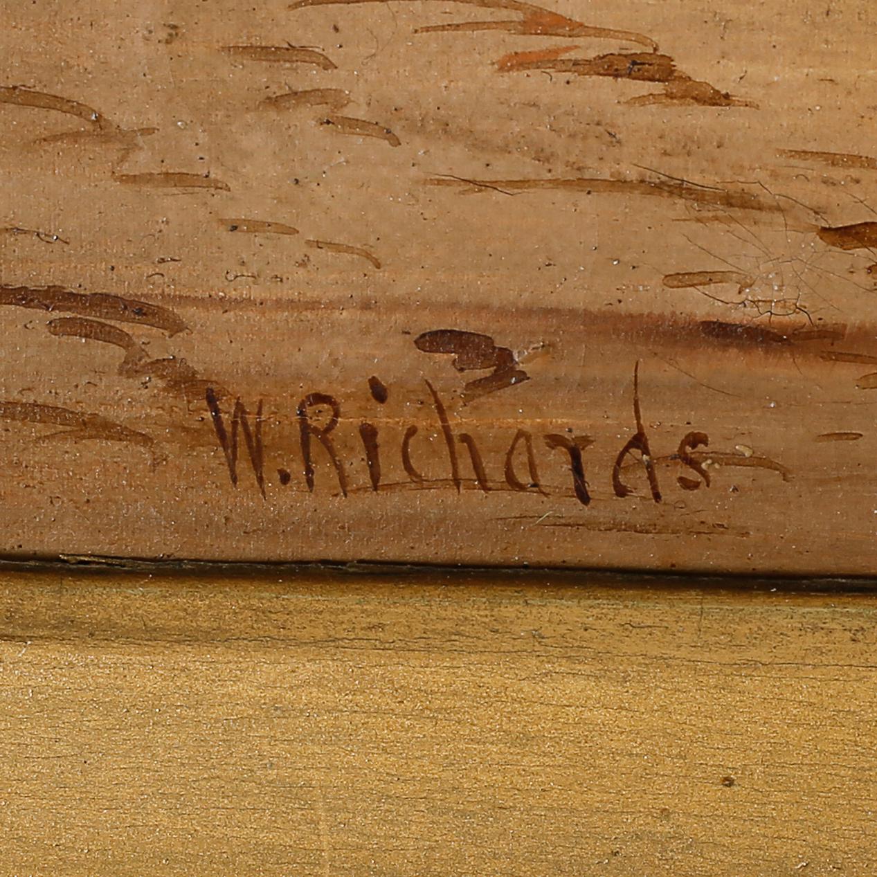UNKNOWN ARTIST, oil on canvas, signed W Richards, 19th century.
