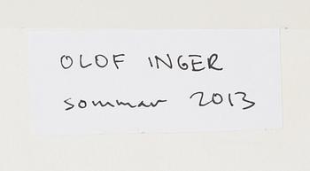 Olof Inger, ink and pencil on paper, signed on label verso, executed 2013.