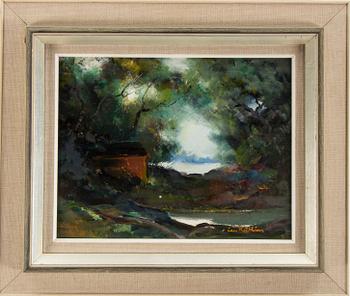 LARS BOËTHIUS, oil painting on board. Signed.