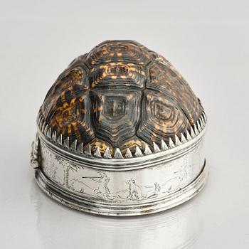 Dosa, silver och sköldpaddsskal, Mellaneuropa 1600-tal.