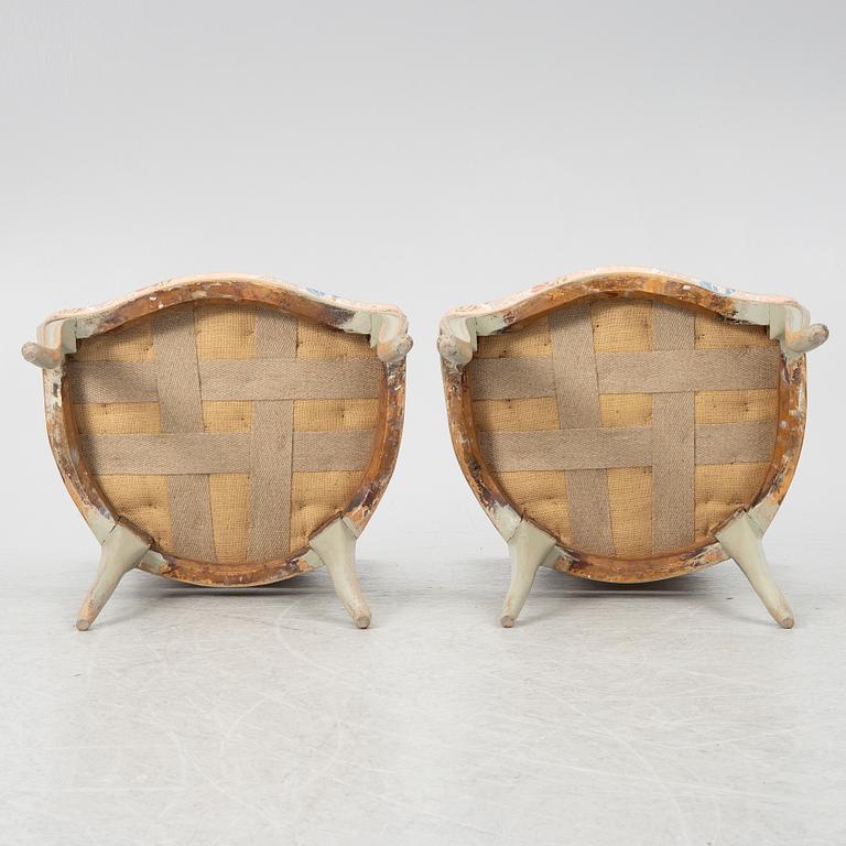 Stolar, ett par rokoko, 1700-talets mitt.