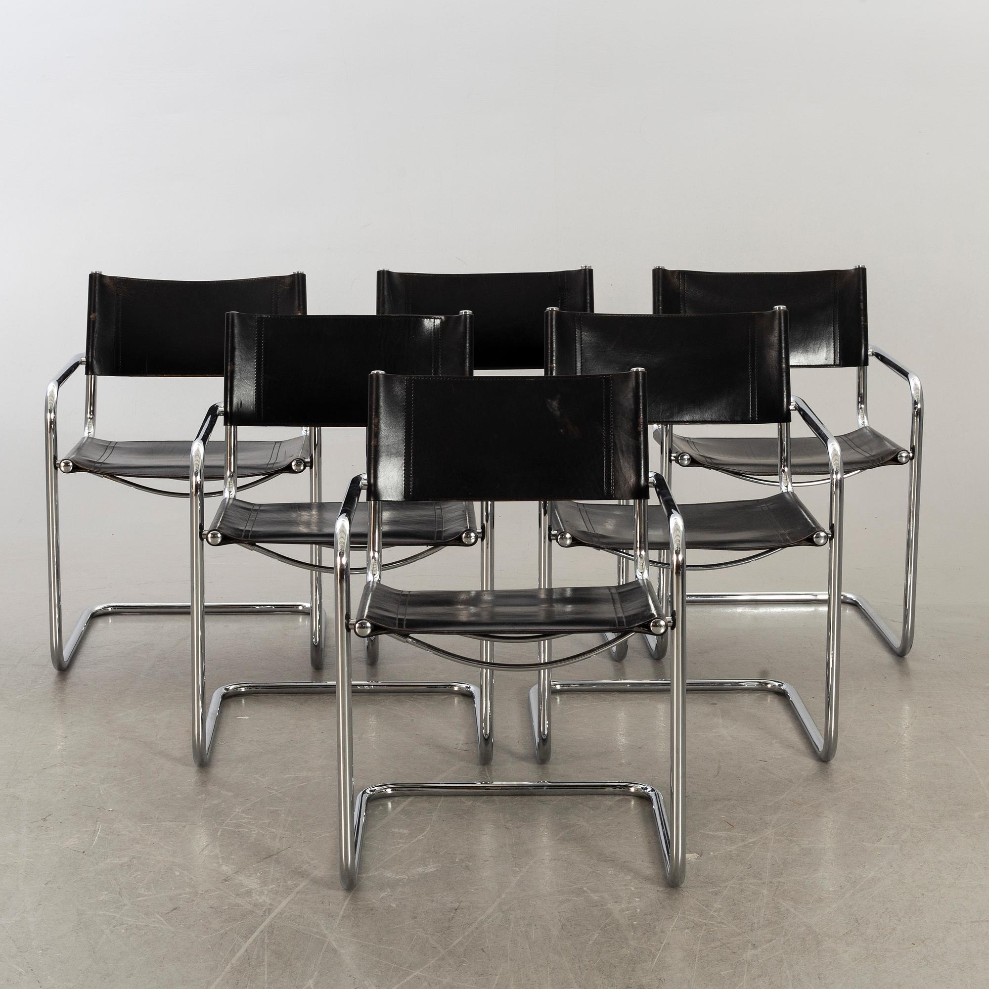 A Set of six armchairs later part of the 20th century.