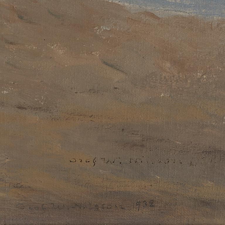 OLOF WALFRID NILSSON, oil on canvas, signed and dated 1932.