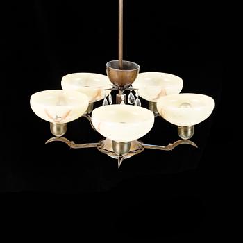 TAKLAMPA, art deco, 1930/40-tal. Höjd 75 cm.