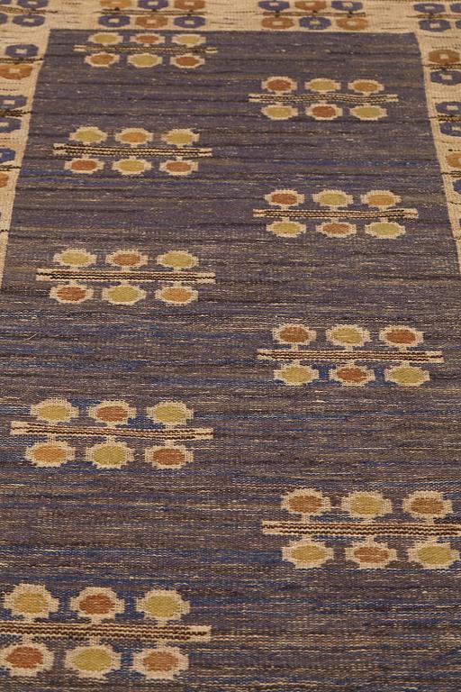 Märta Måås-Fjetterström, A TEXTILE, "Blåklockan", flat weave, ca 185-189 x 80-81 cm, signed MMF.