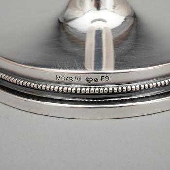 LJUSSTAKAR, ett par, silver, MGAB, Uppsala 1955. Total vikt ca 211 gram.