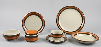 MAT- OCH TESERVIS, 45 delar, glaserad keramik, "Annika", Rörstrand.