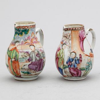 KANNOR, 2 st, porslin, Kina, Qianlong (1736-1795).