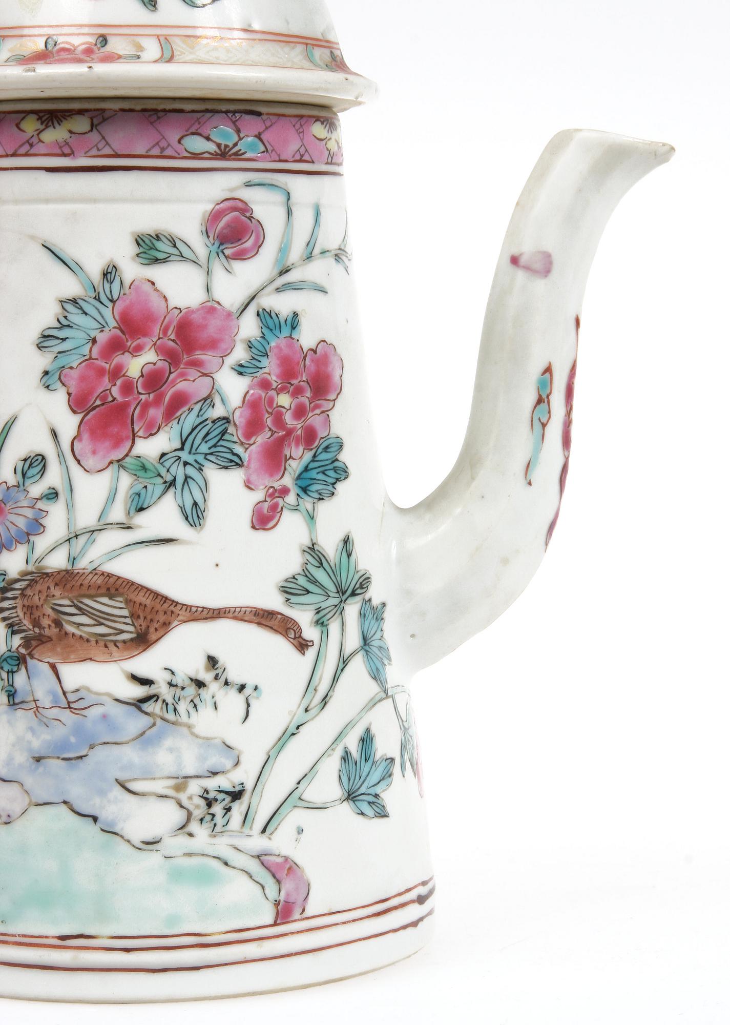 KAFFEKANNA, porslin, Kina, 1700-tal.