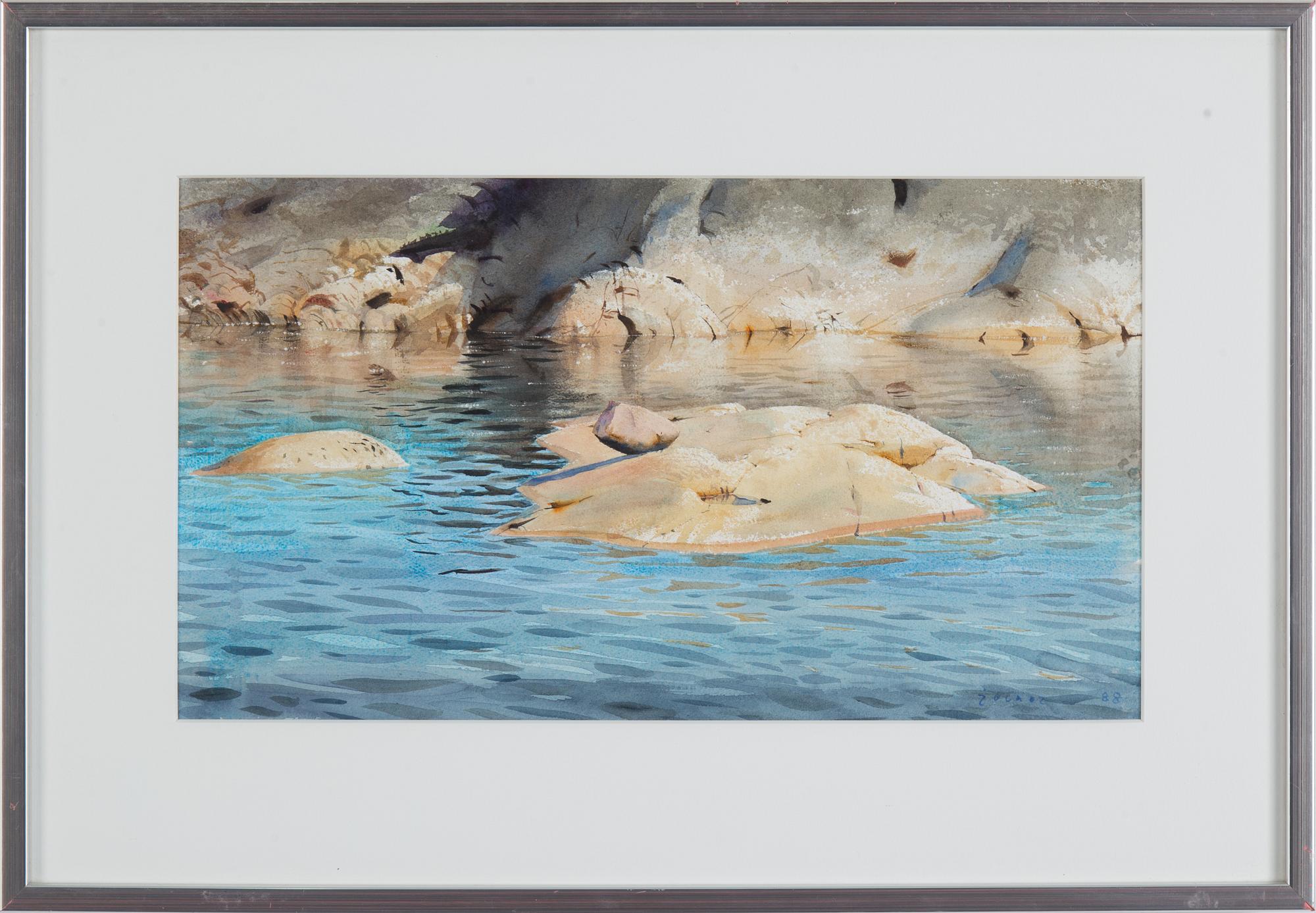 STANISLAW ZOLADZ, watercolor, signed and dated -88.