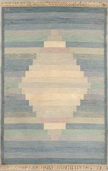 Anne-Marie Boberg, Rug flat weave signed approximately 250x166 cm.