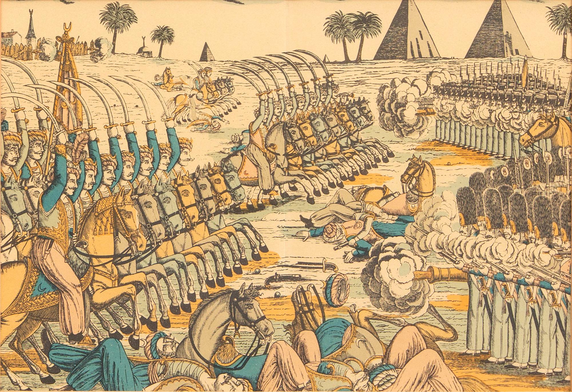 François Georgin, hand colored woodcut, France 19th century early / first half.