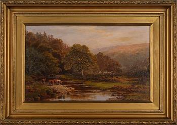 JOHN BARRET, olja på pannå, signerad.