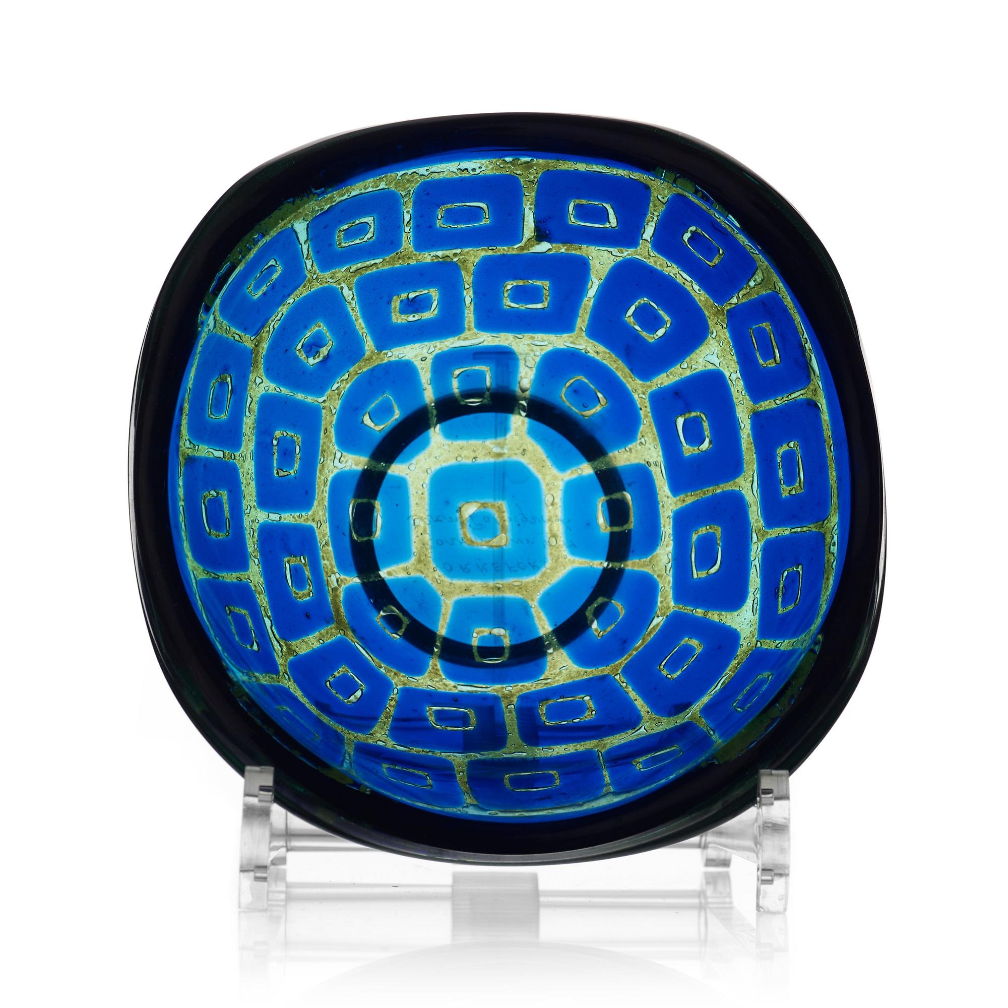 Sven Palmqvist, a 'ravenna' glass bowl, Orrefors 1970.