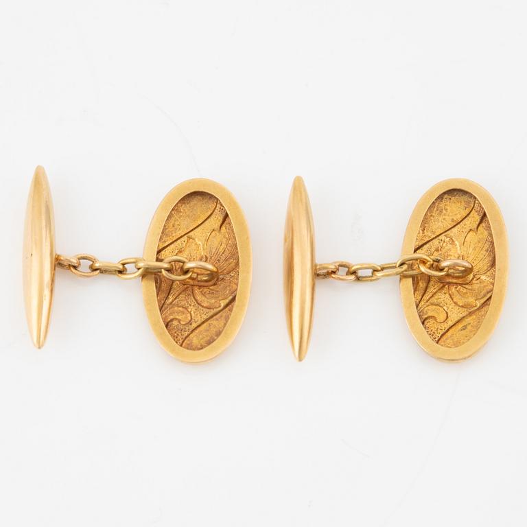 A pair of cufflinks 18K gold.