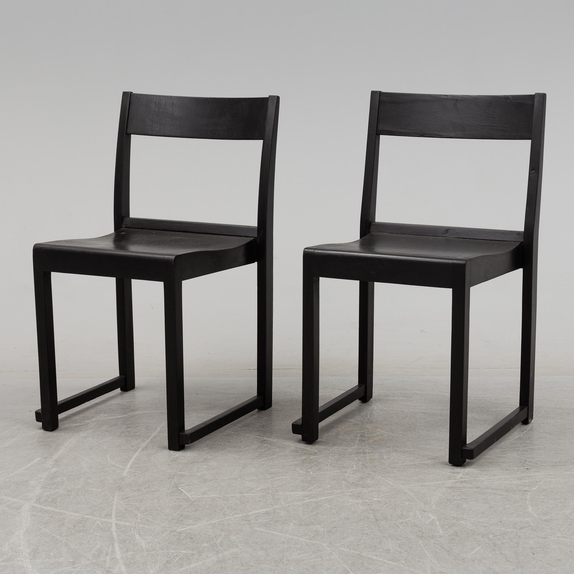 A set of six 'Orkesterstolen' chairs by Sven Markelius.