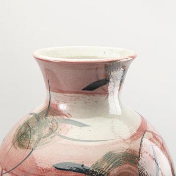 Herman Kähler, a ceramic floor vase, signed HAK, Denmark.