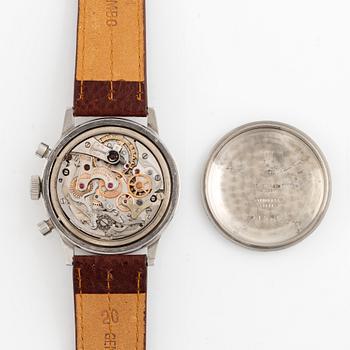 Heuer, wristwatch, "Radium Dial", chronograph, 38 mm.