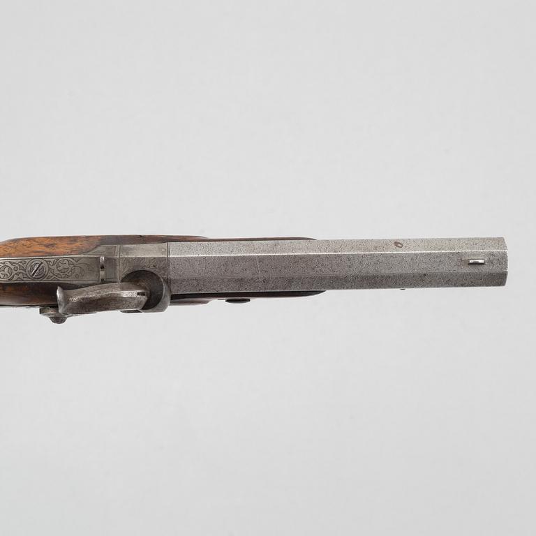 Percussion pistols, a pair, 1850s, Belgium.