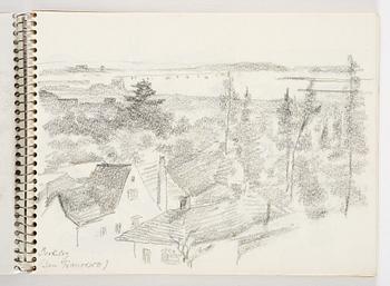 Lotte Laserstein, 4 skissböcker med blyertsteckningar.