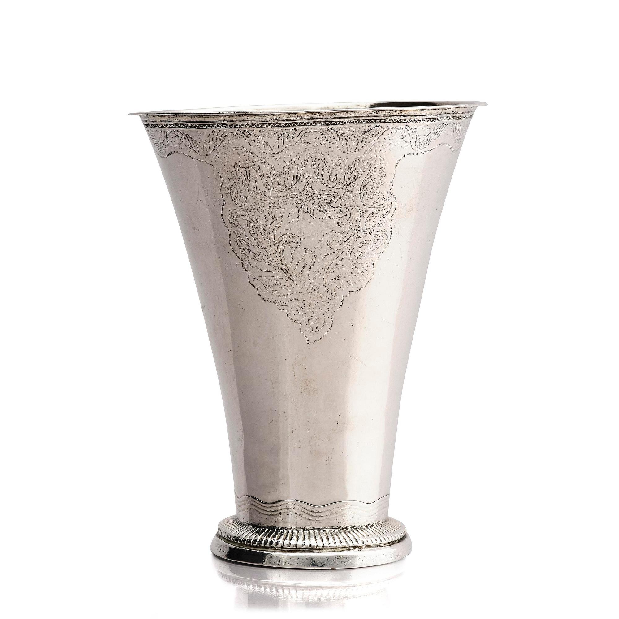 Petter Gillberg, a silver cup, Varberg 1775.