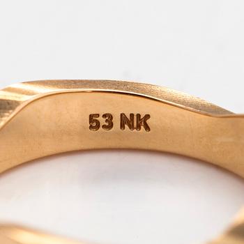 Georg Jensen, a 3 pcs 'Fusion' ring,  18K tri-color gold, Nina Koppel.