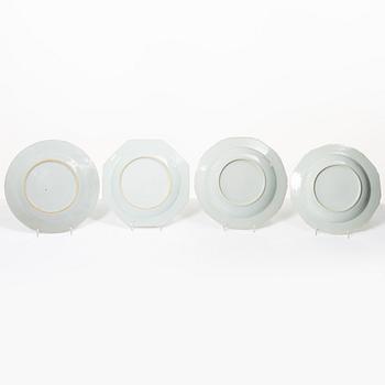 17 Famille Rose export porcelain plates, China, Qianlong (1736-95).
