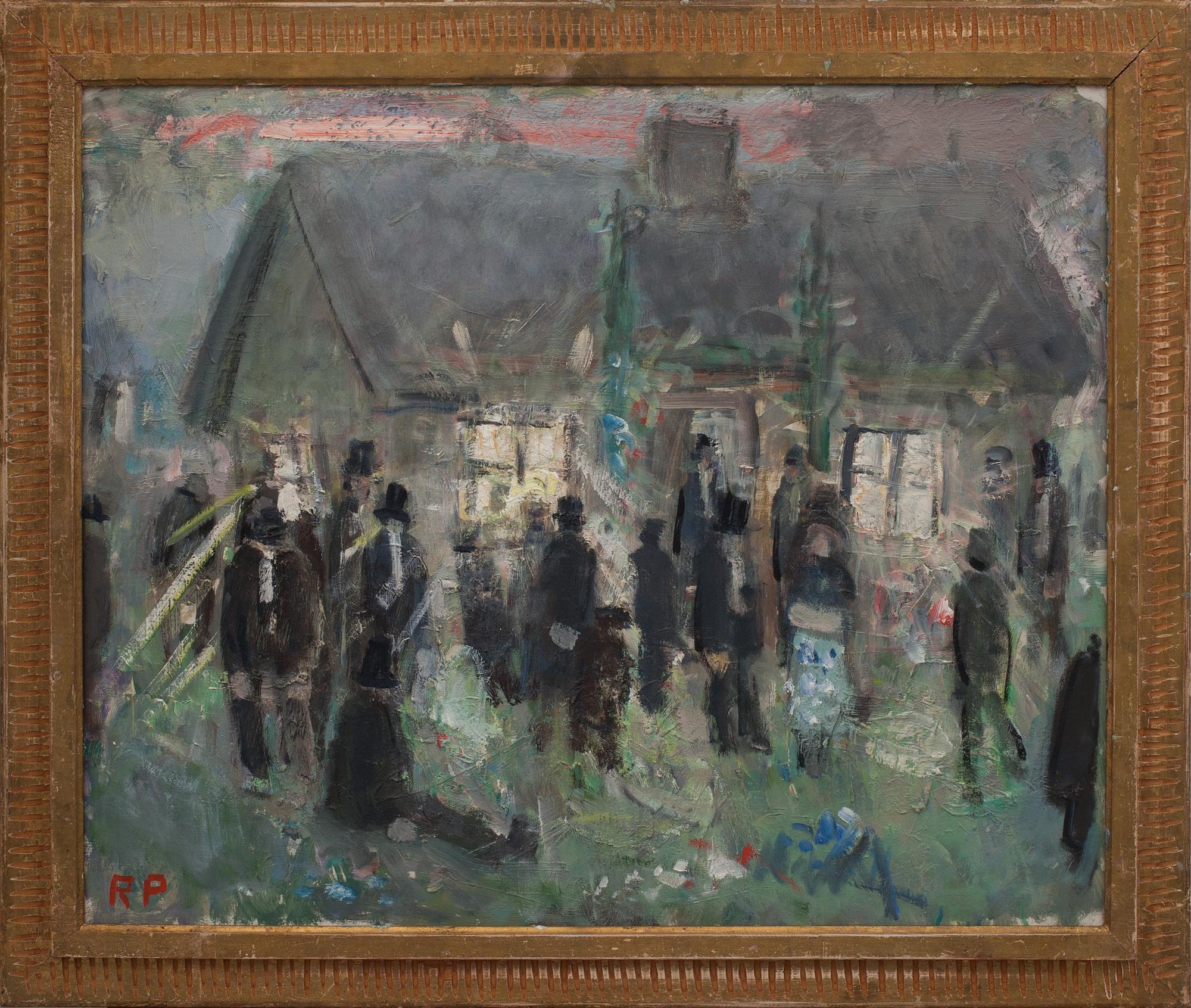 RAGNAR PERSON, oljemålning på pannå, monogramsignerad.