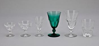 GLASSERVIS, 55 delar, Kosta Boda, 1940/50-tal.