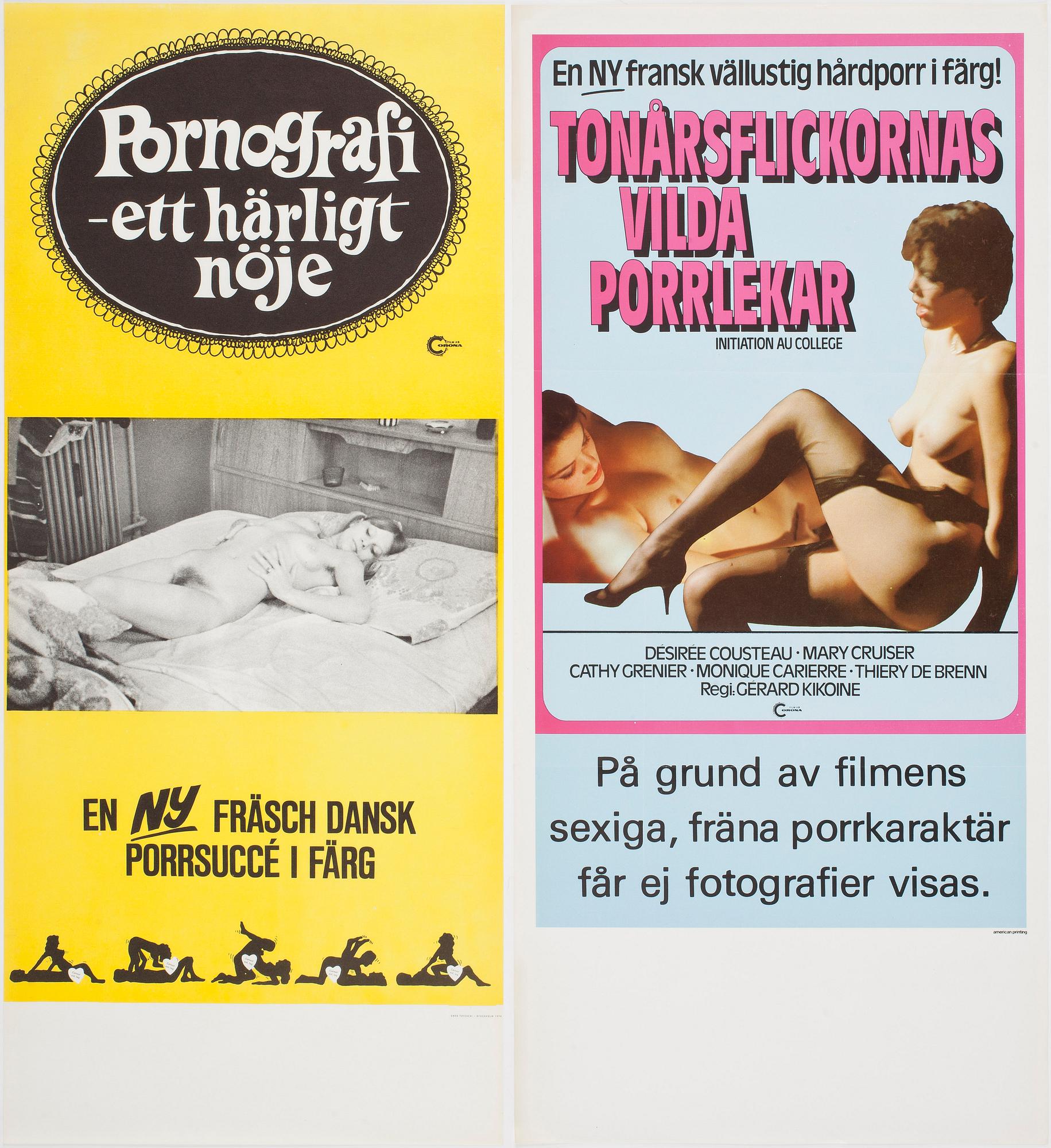 FILMAFFISCHER, 10 st,  stolpaffischer, 1970-tal.