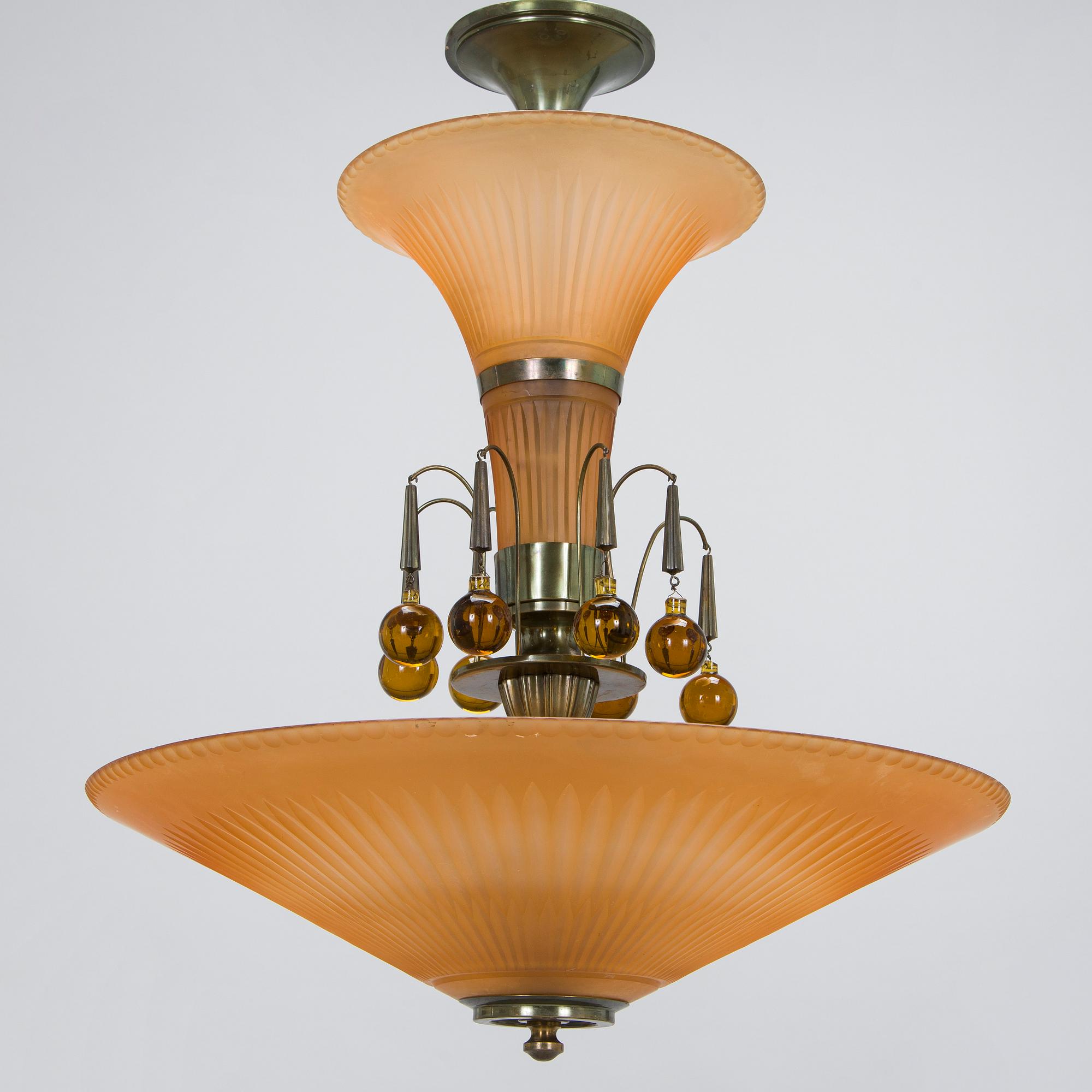 Harald Notini, taklampa, Arvid Böhlmarks Lampfabrik, 1930-tal.