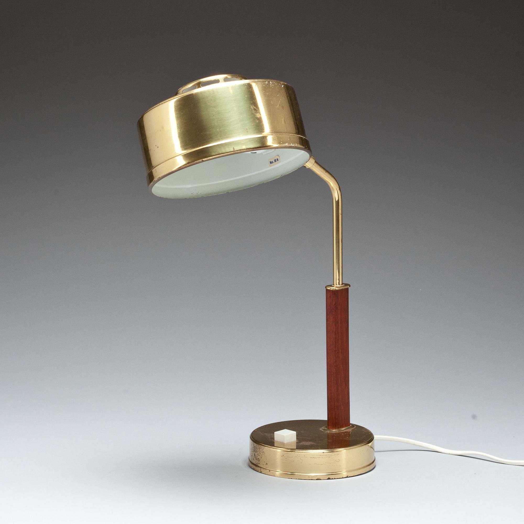 SKRIVBORDSLAMPA, Bäcklunds Järn och Smide, Skellefteå, 1900-talets mitt.