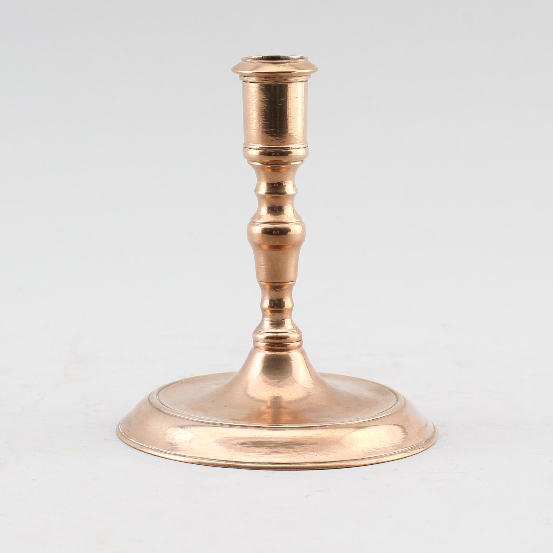 LJUSSTAKE, mässing, barock, 1700-tal.
