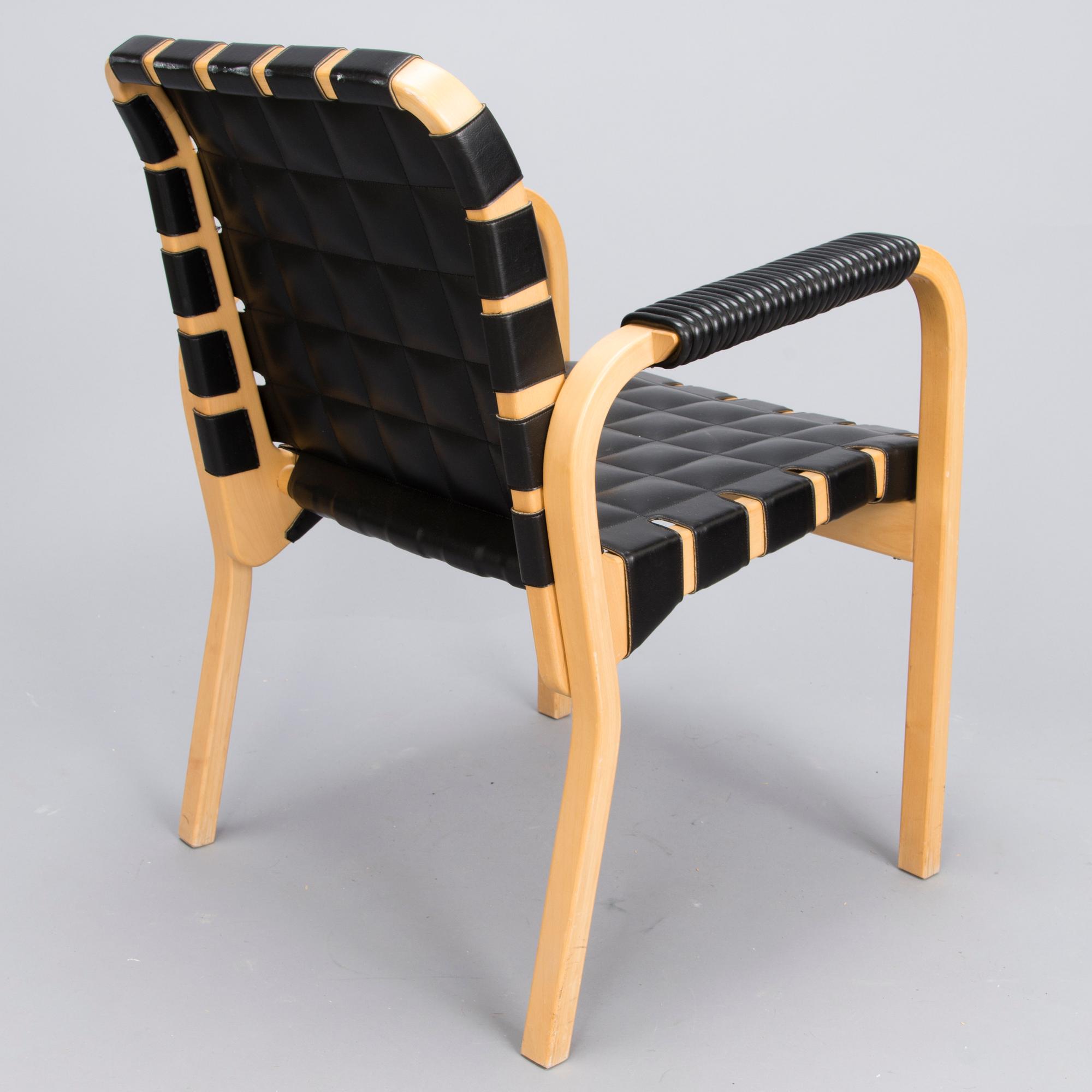 ALVAR AALTO, a late 20th century '45' armchair for Artek.