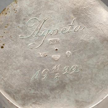 TOILETTEDOSOR, 3 st, silver, bla K. Anderson, Stockholm 1908. Tot ca 168 gram.