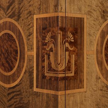 A Swedish Grace stained birch cabinet attributed to Ture Ryberg, J.E Blomqvist Möbelfabrik, Uppsala, 1920-30's.