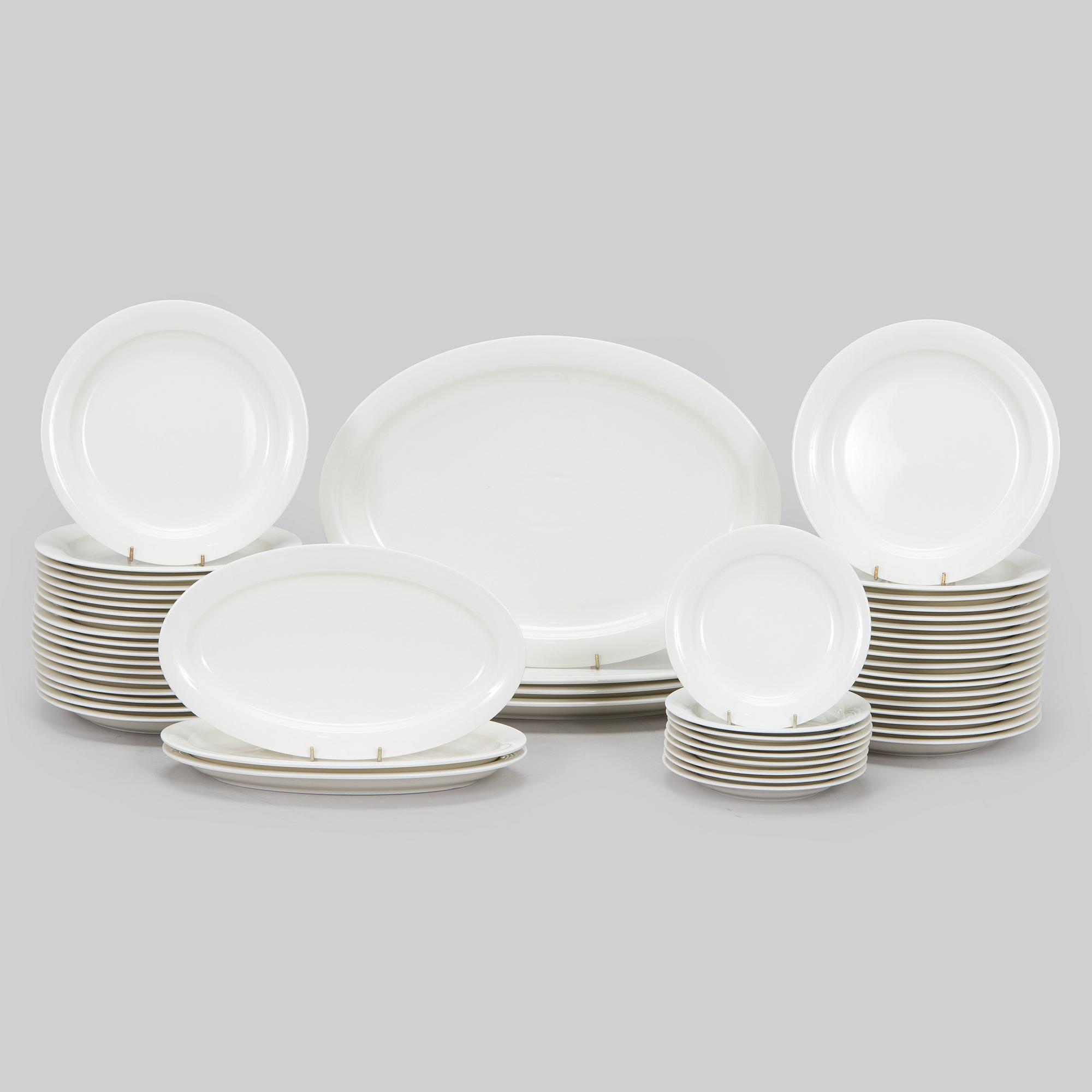 Inkeri Leivo, A 52-piece porcelain tableware set, 'Arctica' Arabia Finland.