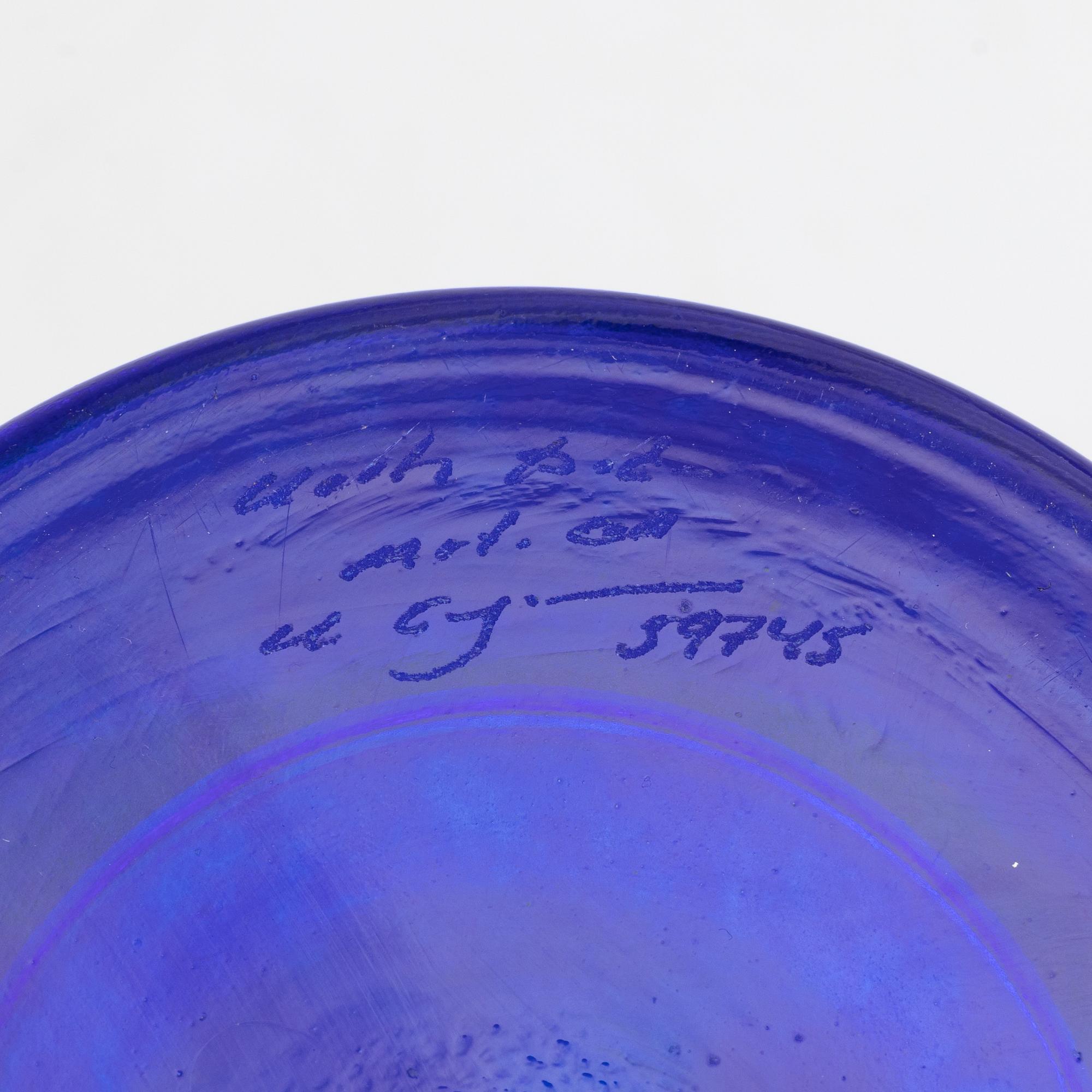 Kjell Engman, uppsatsskål, glas, Artist's collection, Kosta Boda.