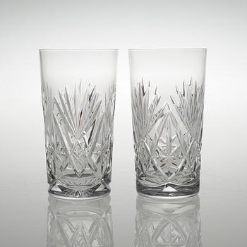 LASEJA, 18 KPL. Kristallia, malli Yrjö, Riihimäen lasi.